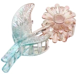 Заколка-краб для волос «Мон Пион», подсолнух, микс 6 цветов, 11см (Блистер)