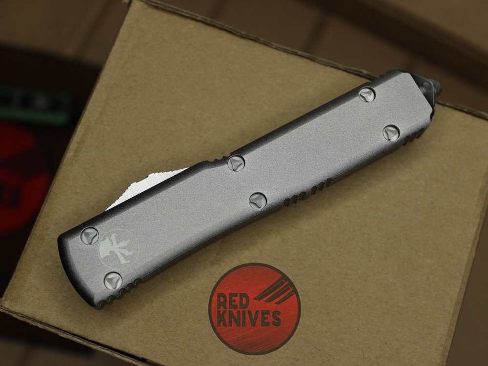 Нож Microtech Ultratech Standard S/E A+++ - серая рукоять, клинок апокалиптик