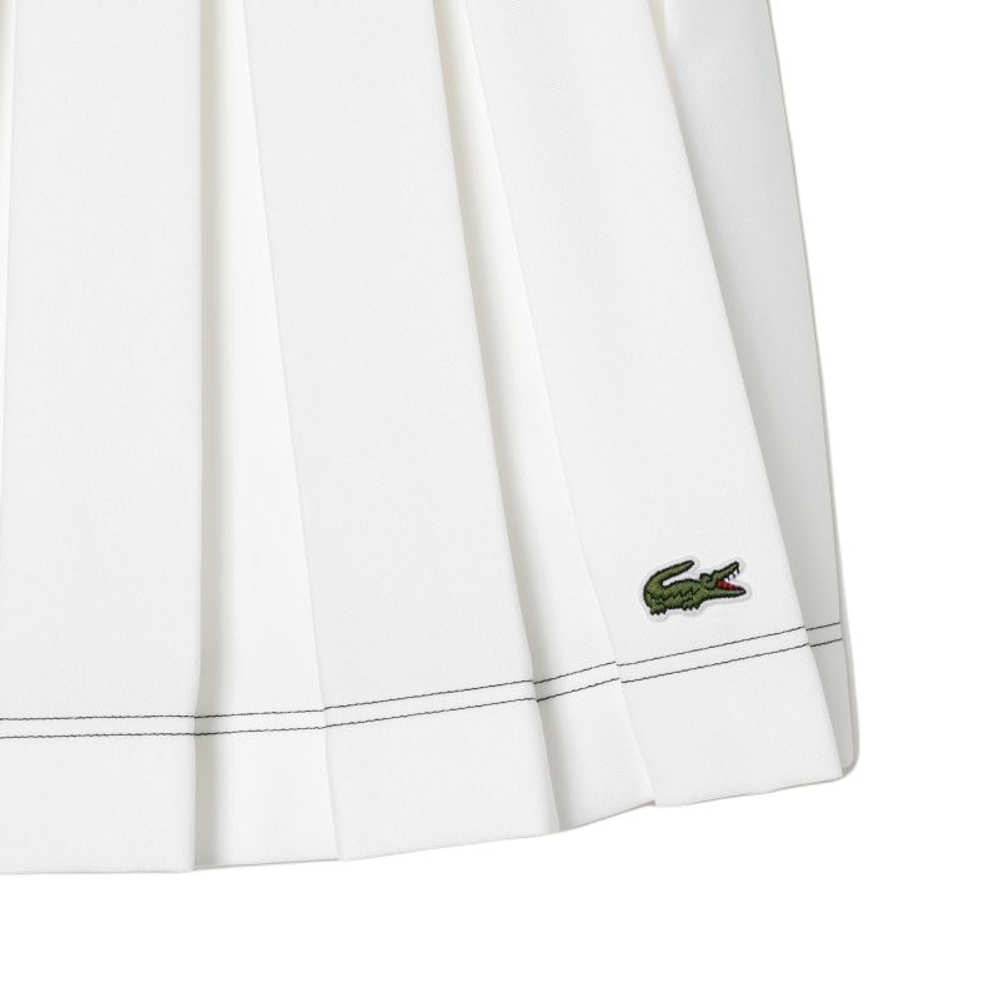 Теннисная юбка Lacoste Sport Roland Garros Edition Pleated - white