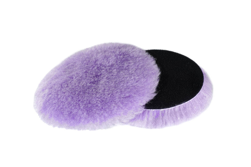 130/23 - Меховой круг "Лиловый" на Липучке RO (длинный ворс 23мм) А302 - PURPLE WOOL PAD RO (velcro)