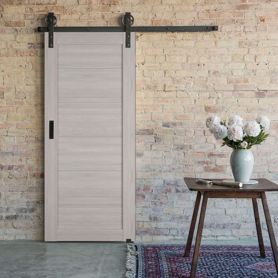 Купить Раздвижная амбарная дверь купе Atum Pro 32 Stone Oak глухая с внутренней стороны