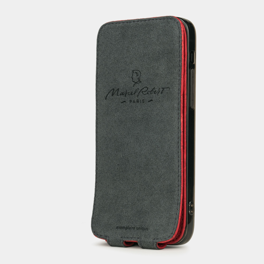 Special order: Чехол для iPhone 12/12Pro из кожи крокодила, красного цвета