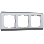 Рамка на 3 поста Stream (серебряный) W0032106