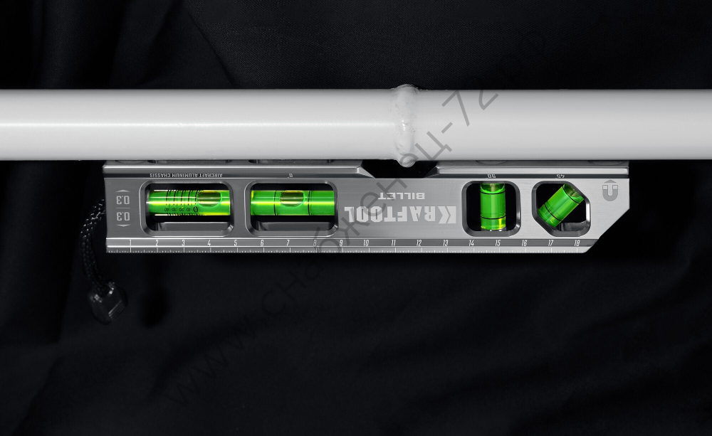 KRAFTOOL BILLET, 8 в 1, 20 см, точность 0.3 мм/м, 4 глазка, брусковый магнитный уровень (34790)