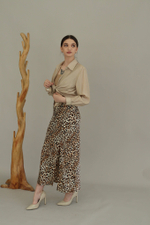 Юбка My star с леопардовым принтом и вырезом на бедре