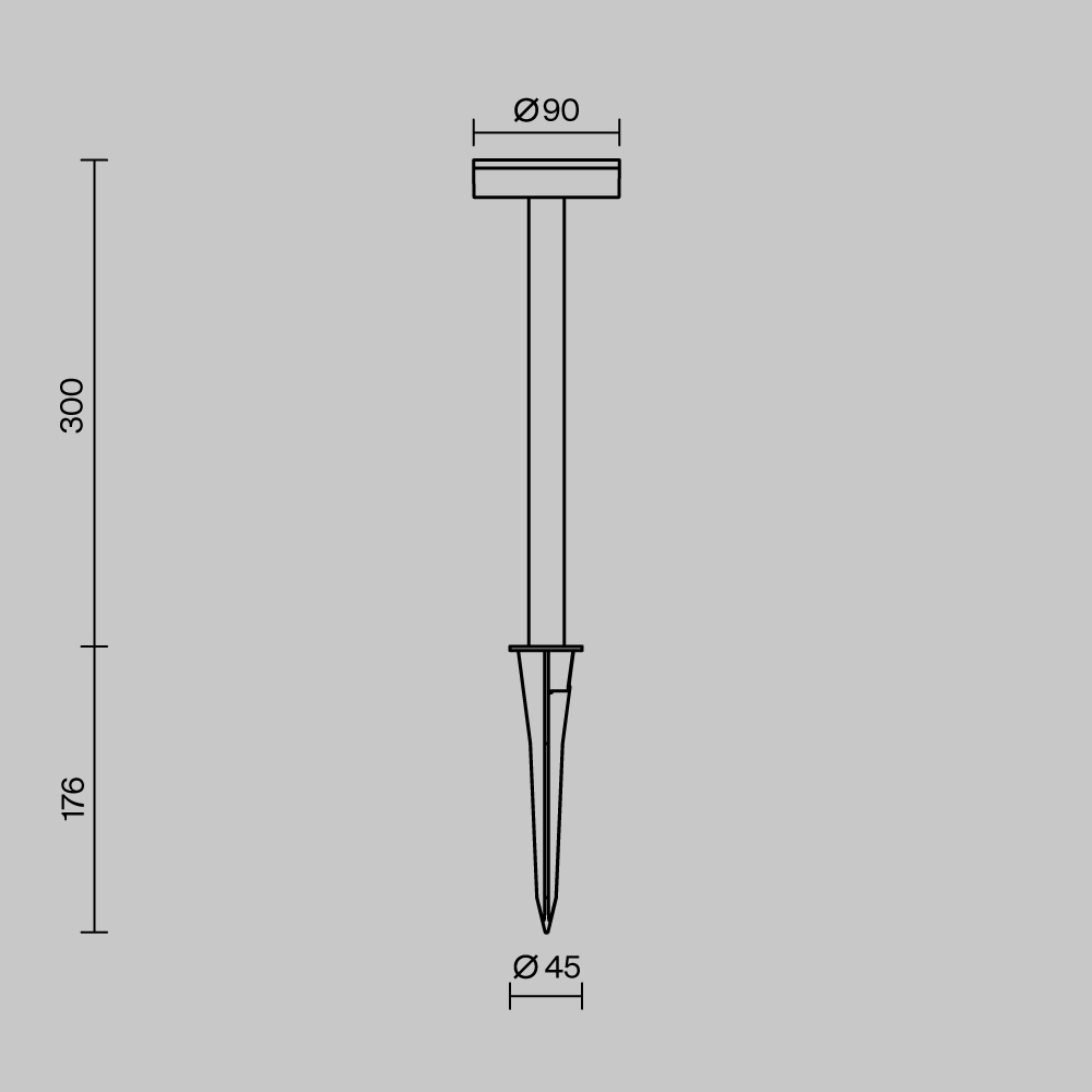Грунтовый светодиодный светильник Maytoni Stake O503FL-L4B3K