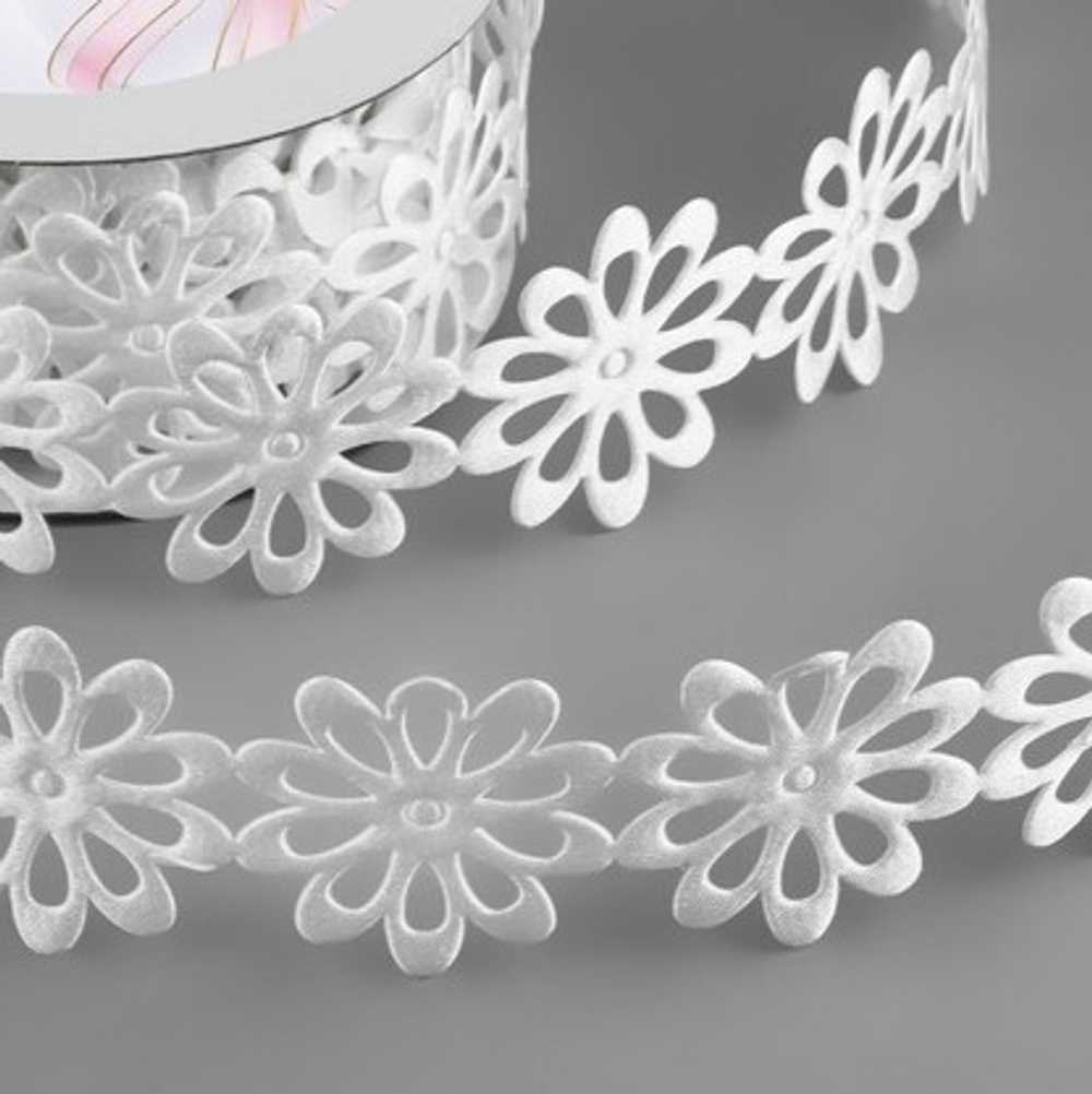 Фигурная лента "Цветочки" 40 мм