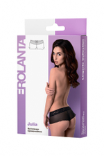 Эротические трусики-юбочка из стрейч-сетки черные 54-56