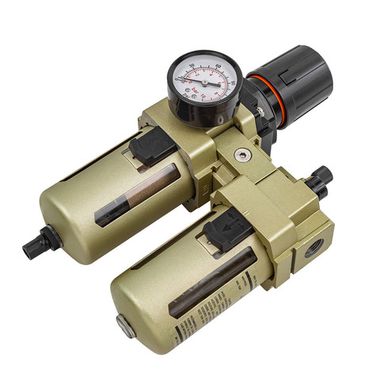 Блок подготовки воздуха 1/2''(фильтр-регулятор+лубрикатор)(10Мк, 3000 л/мин, 0-10bar,раб. температура 5°-60°) Forsage F-AC4010-04