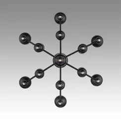 8106/6 MODERNI LN25 120 черный/золото, металл Люстра Е14 6*40W 220V NANA