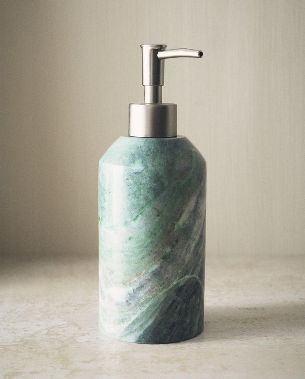 ZARA HOME МРАМОРНЫЙ ДОЗАТОР МЫЛА, ЗЕЛЕНЫЙ