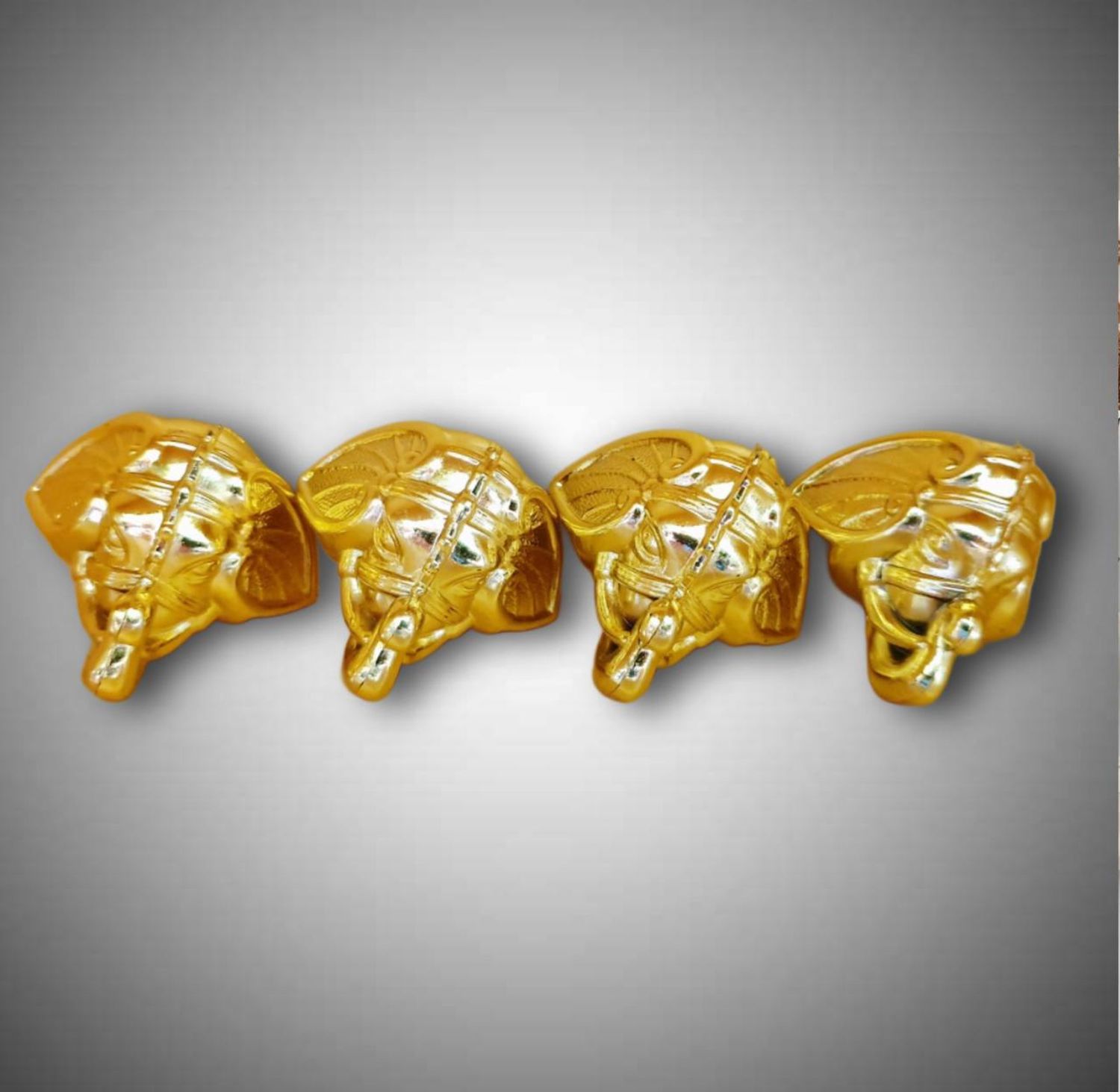 ножка для шкатулки слон золото пластик 35*35мм