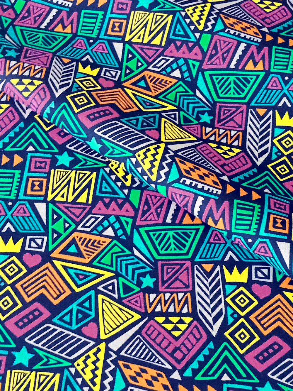 Ткань бязь плательная, рис. "Африканские мотивы", ширина 150 см, арт. 171