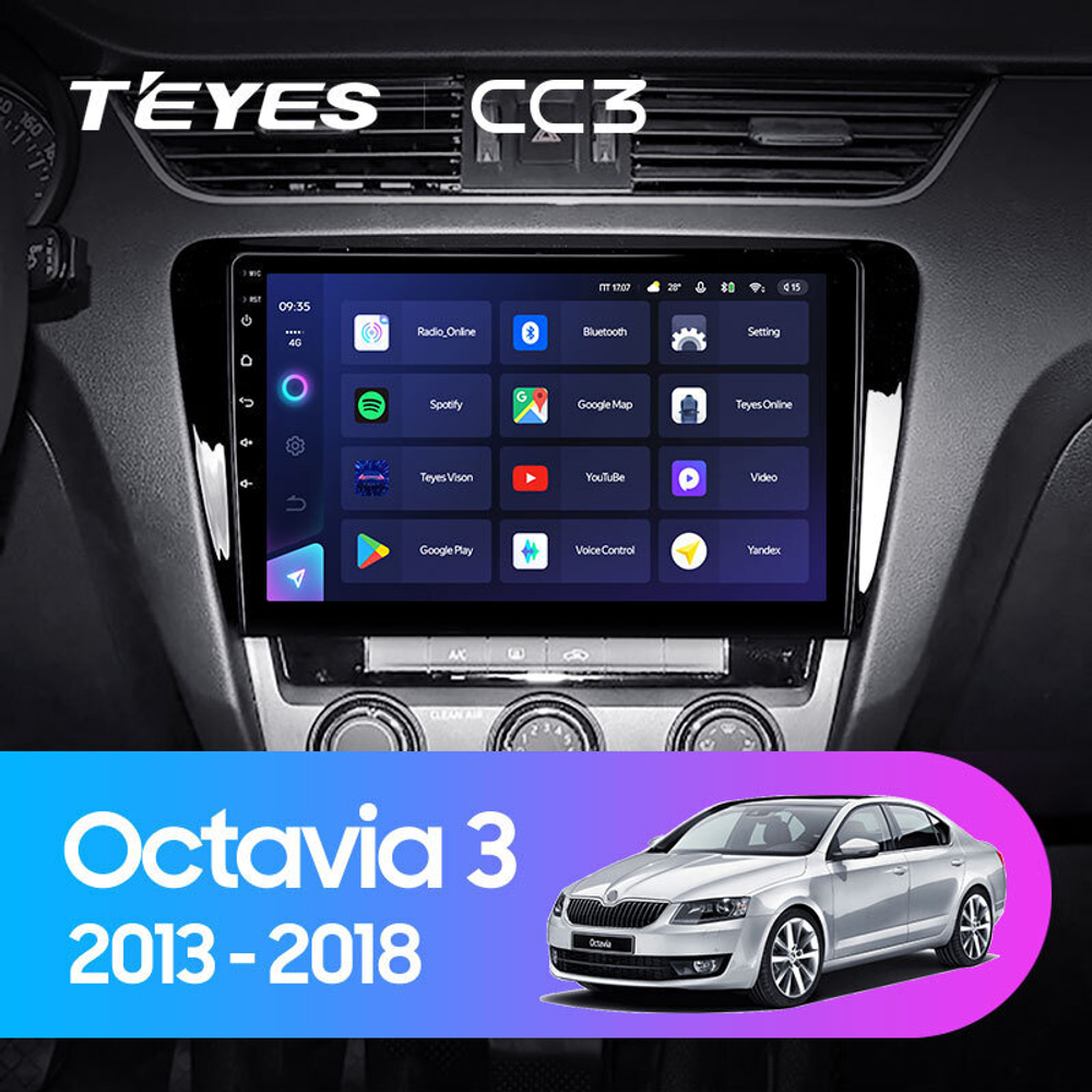 Teyes CC3 10.2" для Skoda Octavia 2013-2018