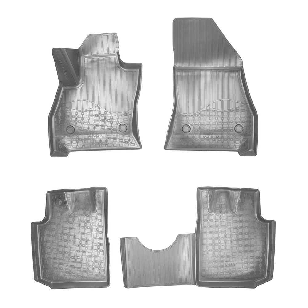 Ковры в салон Norplast/Unidec для Fiat 500L (2012-)Полиуретан,Серый, арт.NPA11-C21-045-G