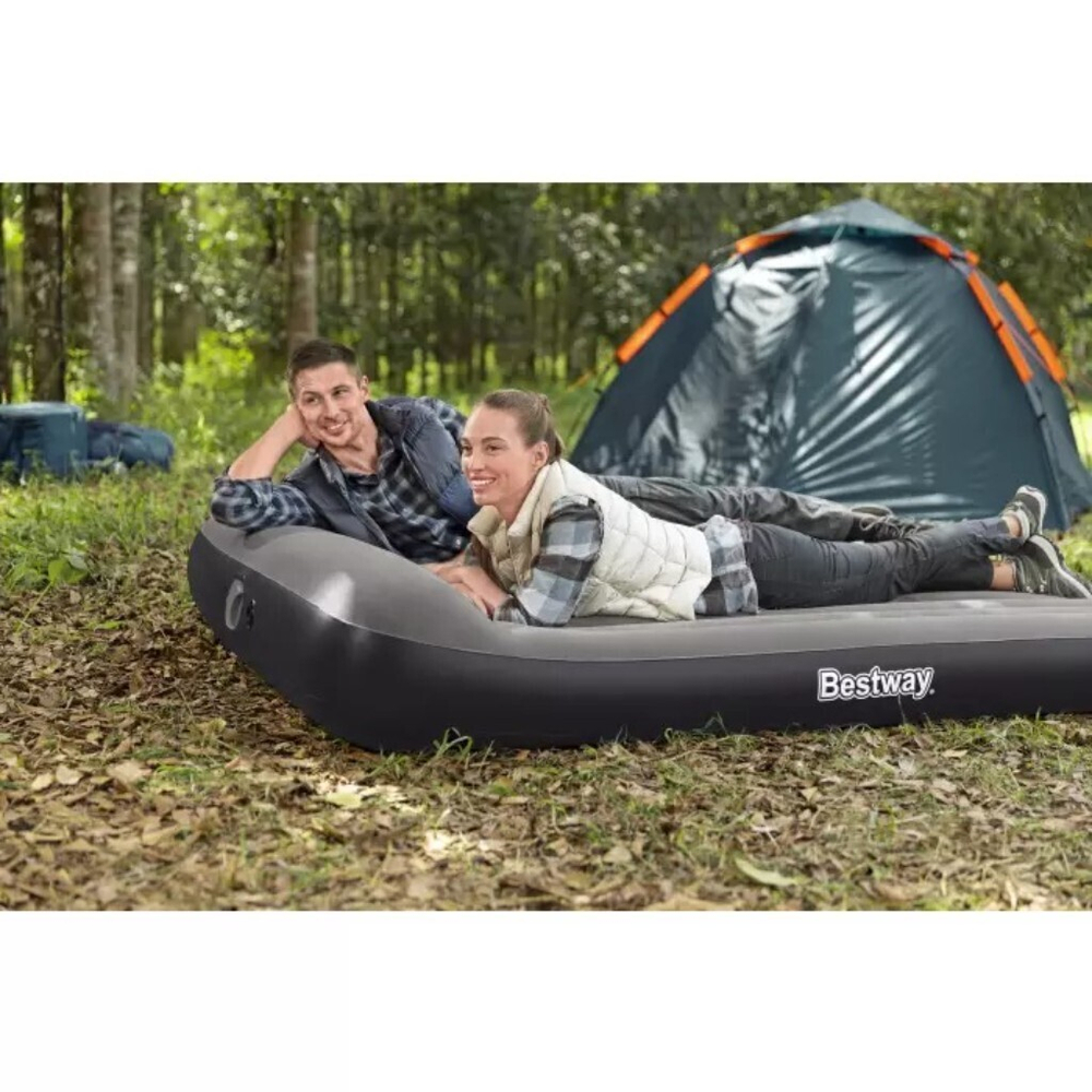 Матрас надувной Bestway, 203х152х30 см, 671BS, нас встроен, электр, флок, 300 кг