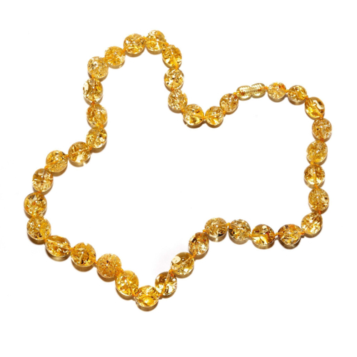 Бусы из янтаря натуральные, длина 52 см, бусины от 9 до 12 мм