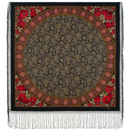 Павловопосадский платок Вернисаж 1976-14