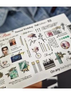 Lucky Rose Слайдеры наклейки для ногтей Foil 93