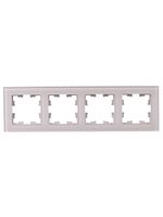 BRITE Рамка 4-местная РУ-4-2-Бр стекло розовый матовый IEK