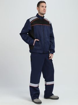 Костюм "Практик-2"полукомбинезон (т.синий/черный)