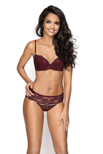 Трусы-слип Livia из эластичного кружева (Размер: 44) (Цвет: бордовый)