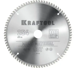 Диск пильный по алюминию Multi material 254x30 мм, 80Т KRAFTOOL