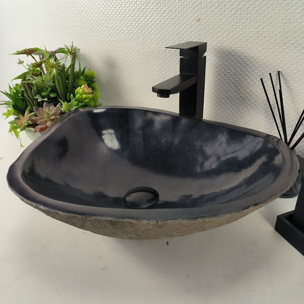 Каменная раковина из речного камня RS-04942 (50*38*14) 0856 из натурального камня