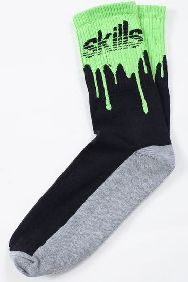 Носки SKILLS Alien (Черный Зелёный)