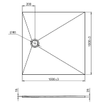 Душевой поддон Jacob Delafon TOLBIAC E6D328RU-NGM 100х100 черный матовый