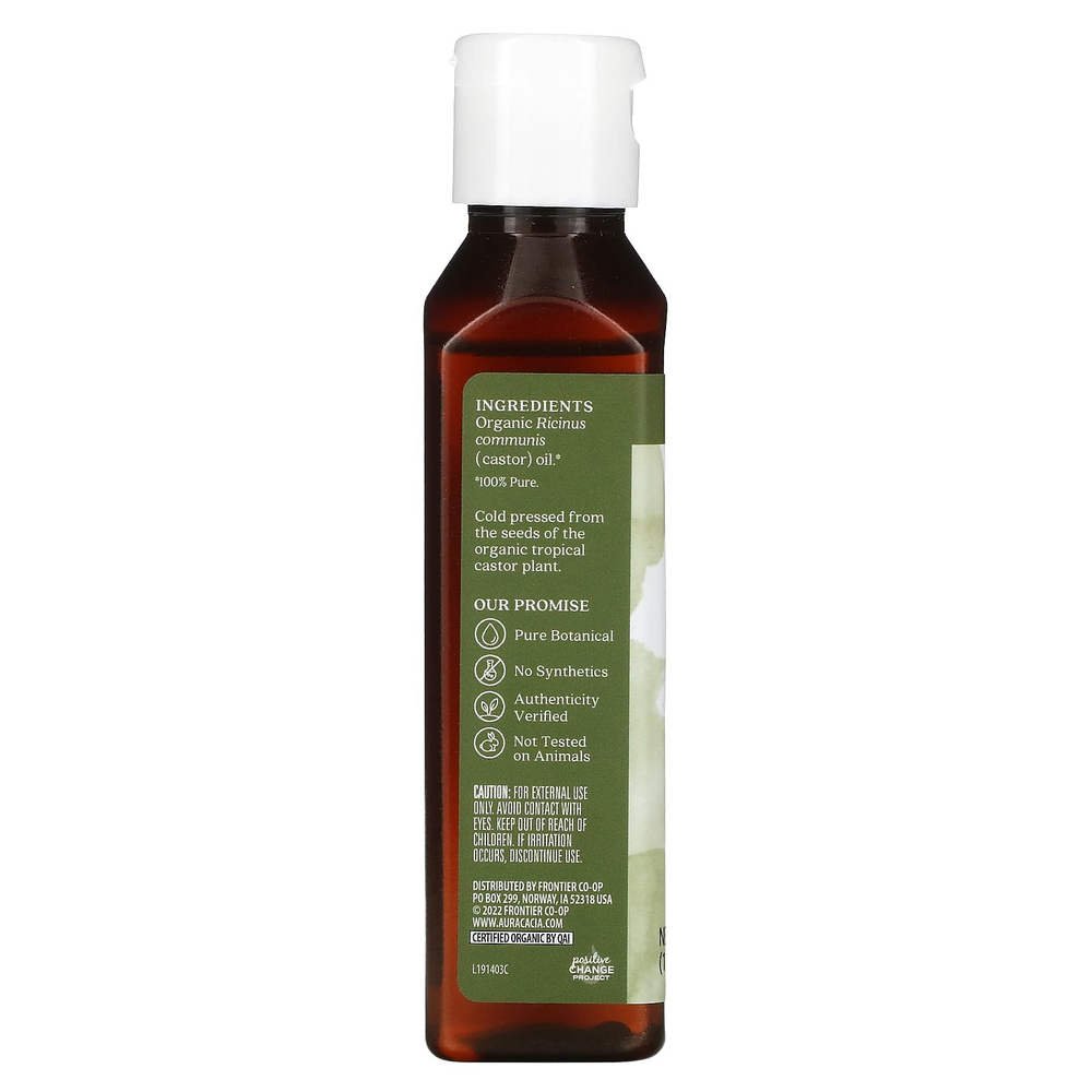 Aura Cacia, Масло для ухода за кожей, органическое касторовое масло, 118 мл (4 жидк. унц.)
