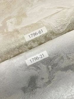 Обои флизелиновые, штукатурка бело-серая перламутровая, метровые, для гостиной, Мальдивы (VILIA, 1796-21)