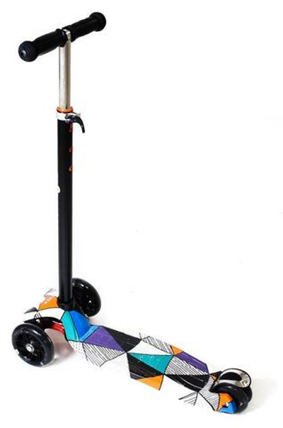 Самокат 3х-колес. 55 см ручка макс. 90см колеса PU свет, макс. вес 60 кг