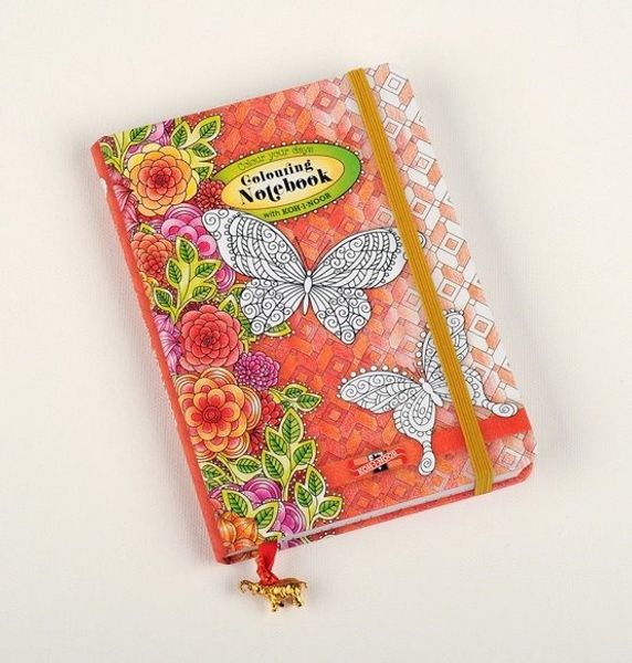 Блокнот для арт-терапии 3003, 110х152мм 3003, на резинке, ляссе с фирменным слоном