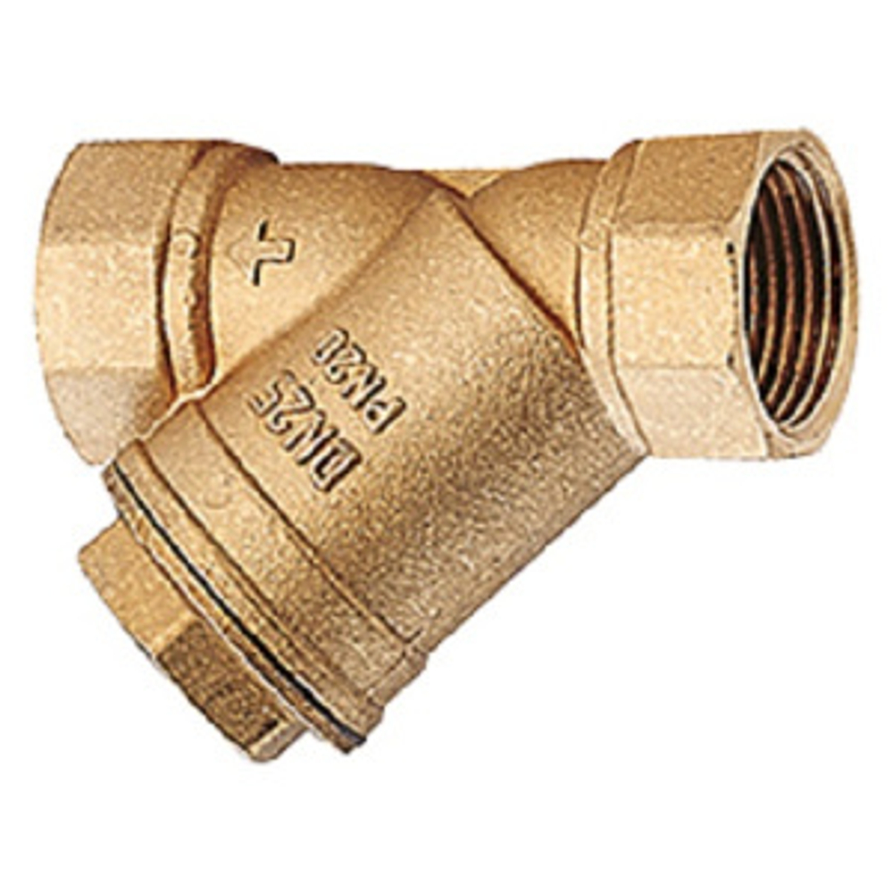 Фильтр косой сетчатый, 1 1/2", нехромированный