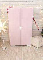 Шкаф 2-х дверный 1000 МДФ белый/орхидея