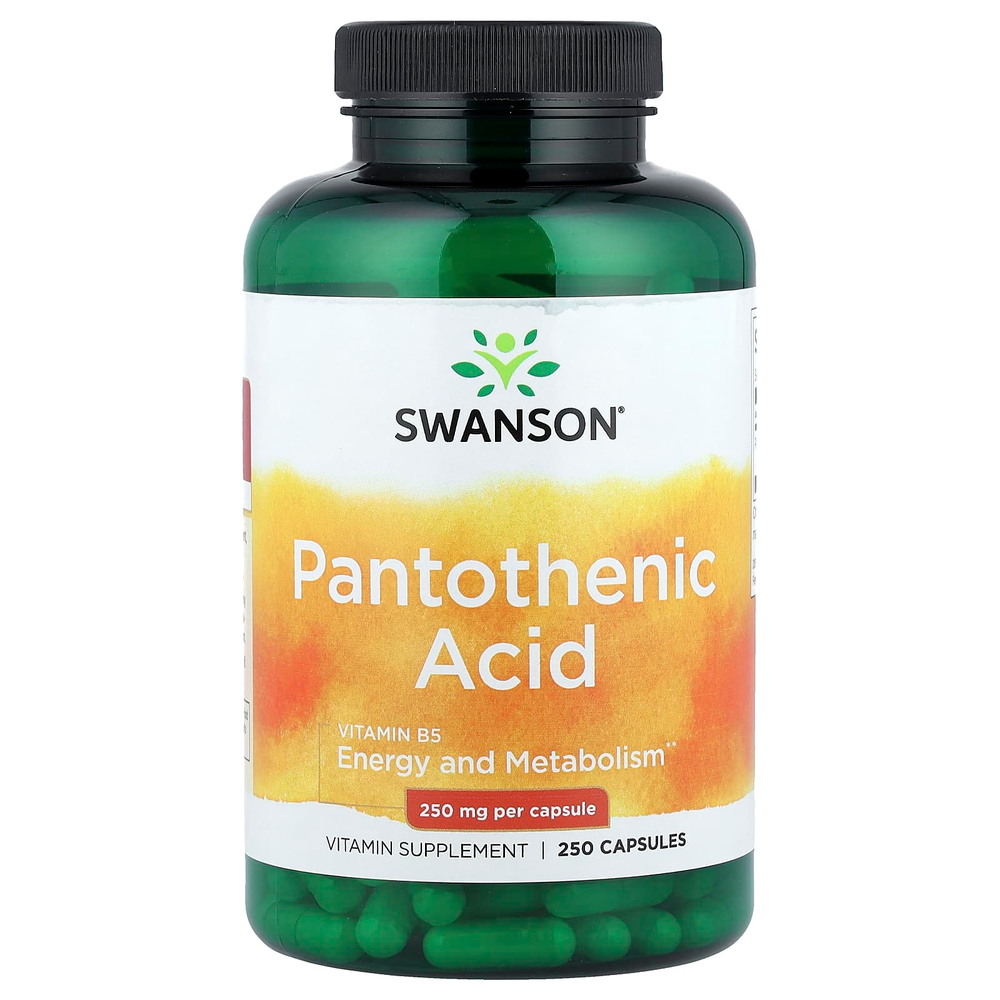 Swanson, пантотеновая кислота, 250 мг, 250 капсул