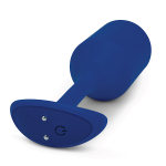 Синяя пробка для ношения с вибрацией 15см b-Vibe Vibrating Snug Plug 4 BV-015-NAV