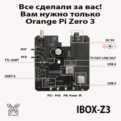 Корпус для Orange Pi Zero 3 с платой интерфейсов