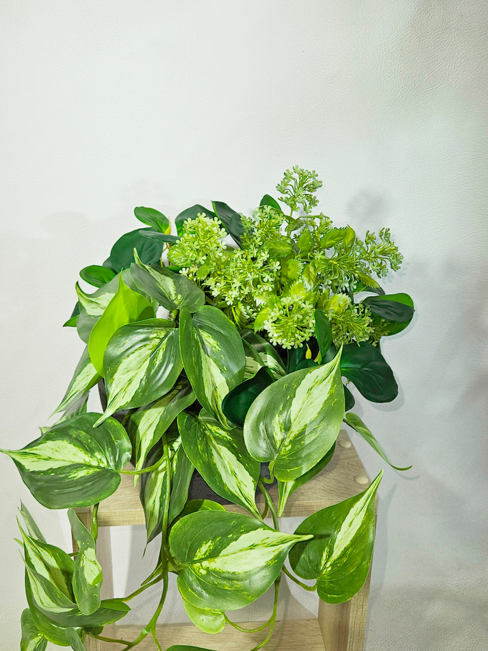 Зелень искусственная ампельная 60см в чаше Лофт