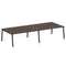 Metal System Рабочая станция на 4 места на А-образном м/к БА.СМ-4.5 Венге Цаво/Металл Антрацит 3600*