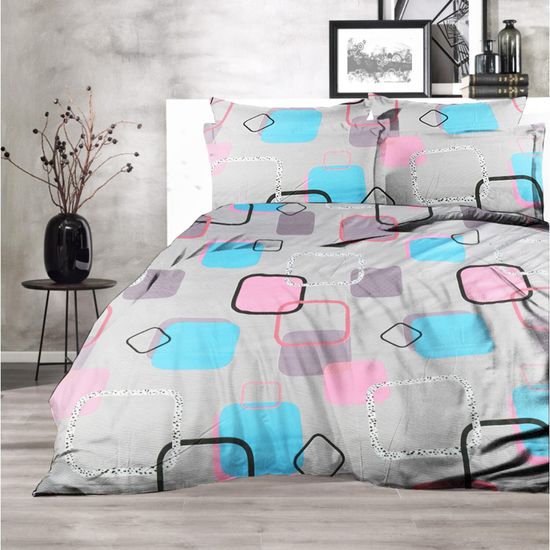 Простыня на резинке  Назира  180x200х30 , полисатин  DOMTEKC