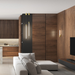 Светильник настенный AURA, 9 Вт, 3000К, 105?73x400 мм, алюминий+стекло, бронза