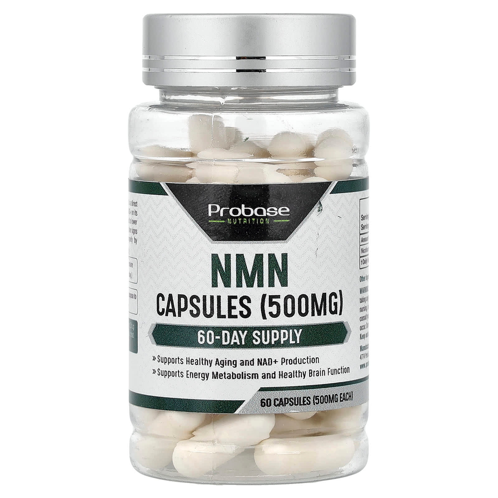 Probase Nutrition, NMN, 500 мг, 60 капсул