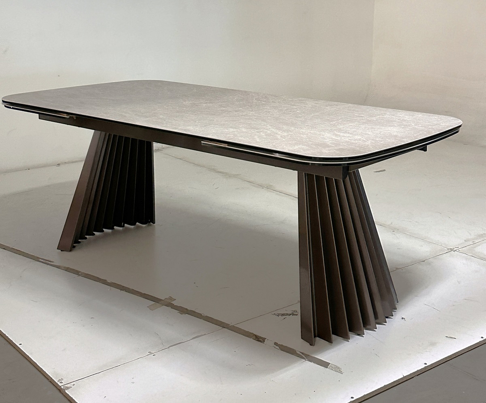 Стол М-City DISAUR Астрид (Astrid) 200 Tl-102 Бежевый Мрамор, Испанская керамика, Шоколадное Золото