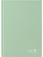 Ежедневник А5 128л. недатир. Пастельный зелёный, 7БЦ, софт-тач однотонный (Проф-Пресс)