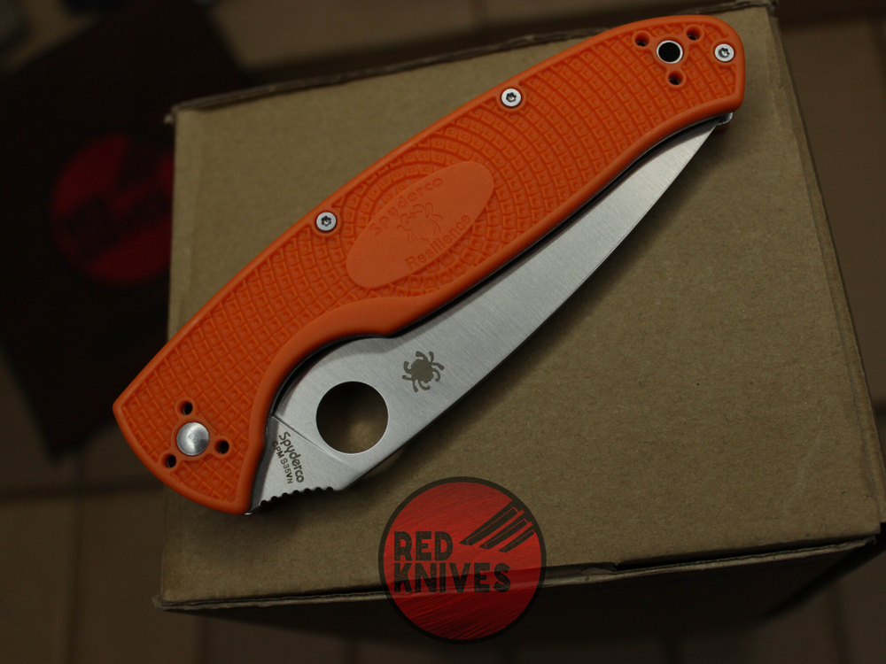 Нож Spyderco Resilience LTW F/P - оранж рукоять