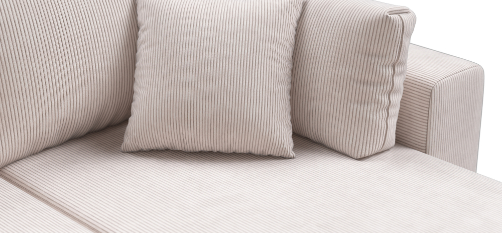 Угловой диван Босс Прайм ХЛ Вельвет Корд бежевый