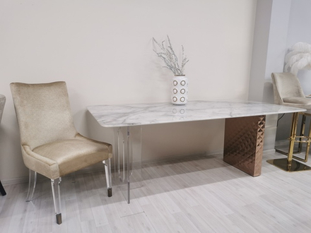 Стол обеденный Ist Casa Ардео, 200x100x76 см, белый мрамор