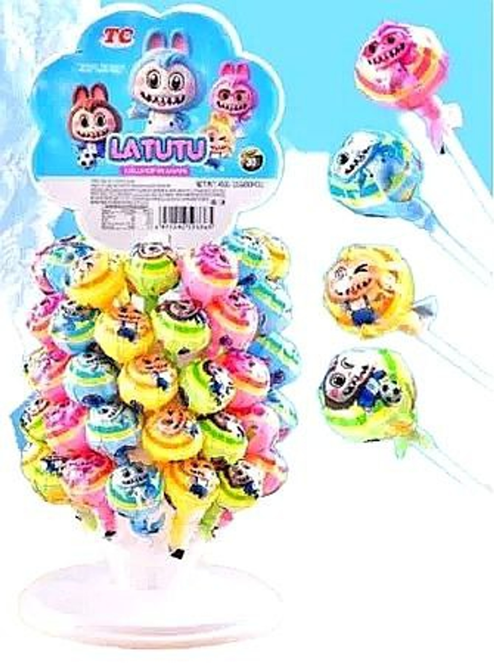 Леденцы на палочке Latutu 60шт